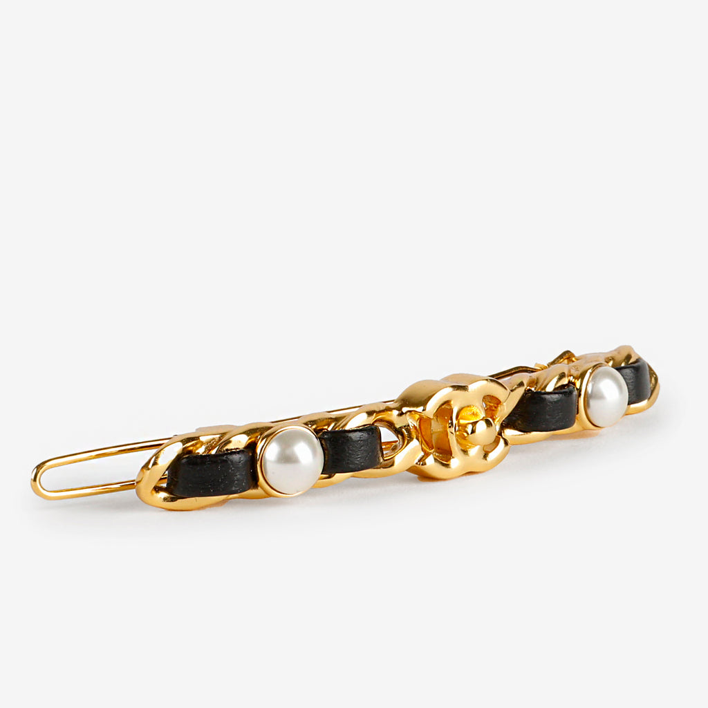 20A Turnlock Chain Pearl Hair Barrette