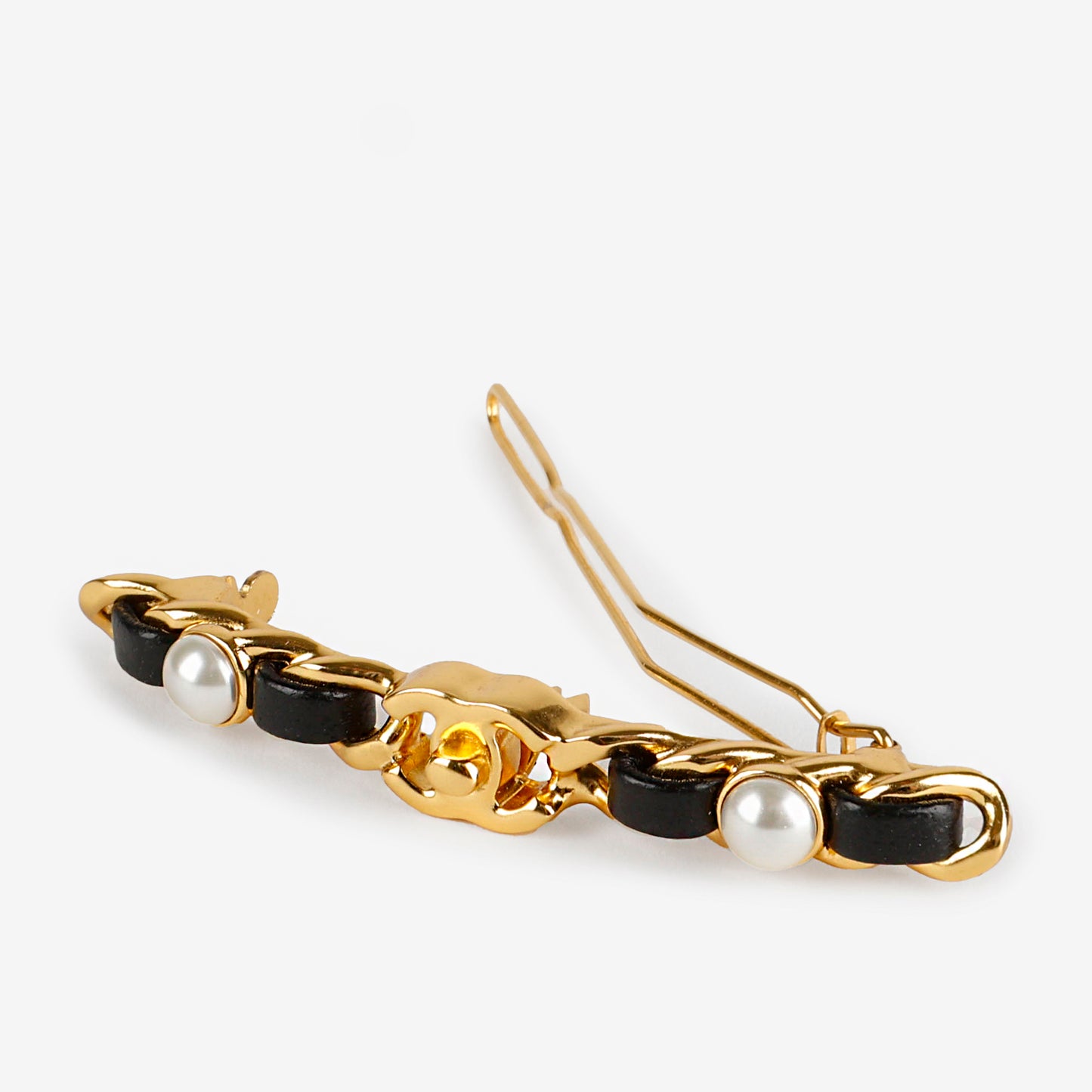 20A Turnlock Chain Pearl Hair Barrette