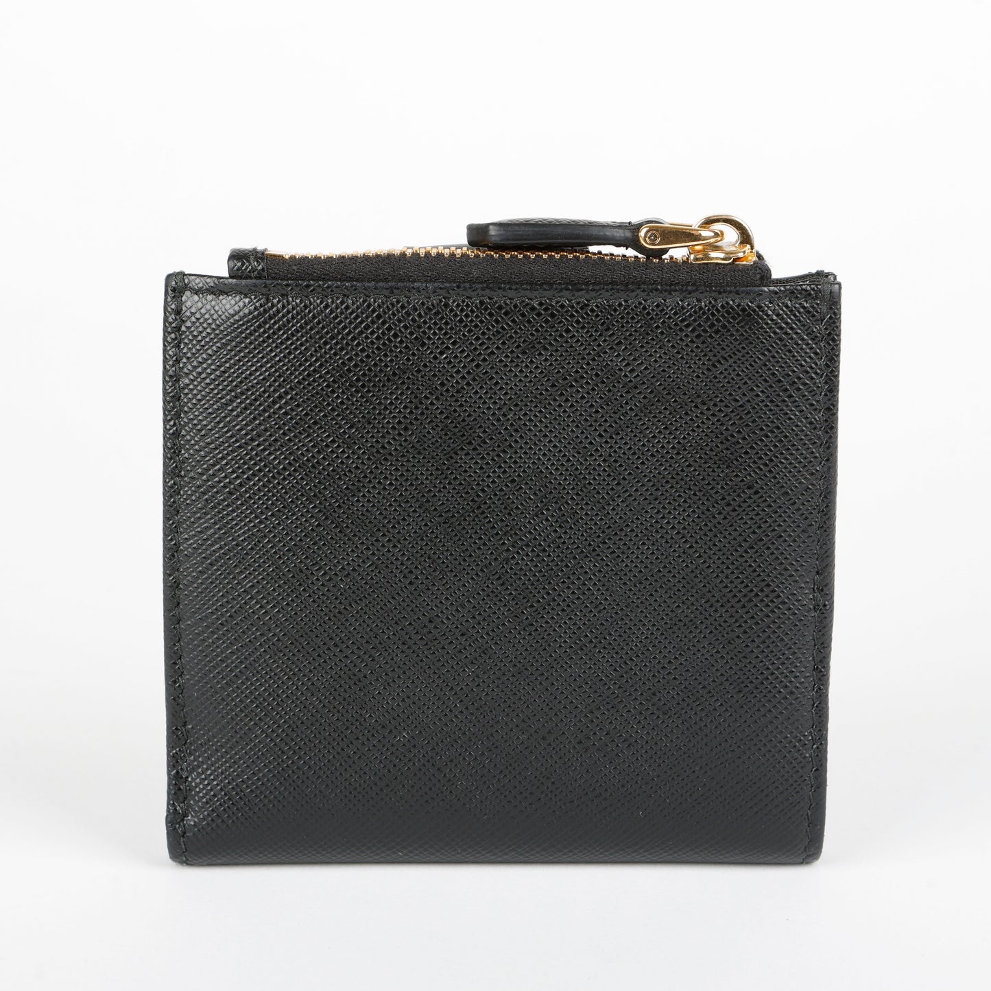 Small Triangle Compact Wallet, Black