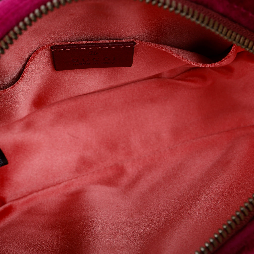 GG Marmont Belt Bag, Fuchsia Velvet 11568