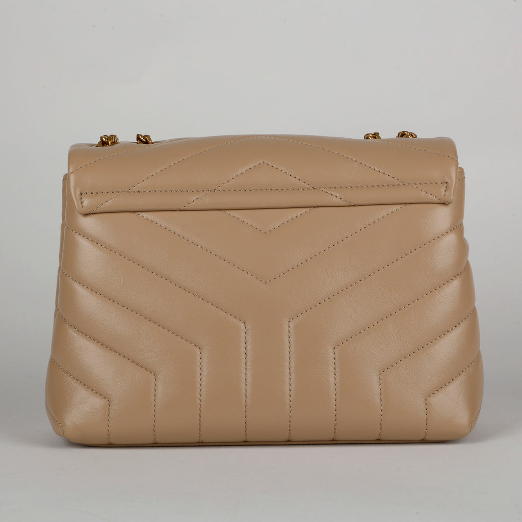 Small Loulou, Beige Gold Hardware