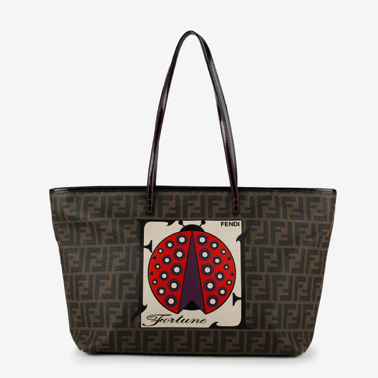 Ladybug Fortune Tote, Coated Canvas