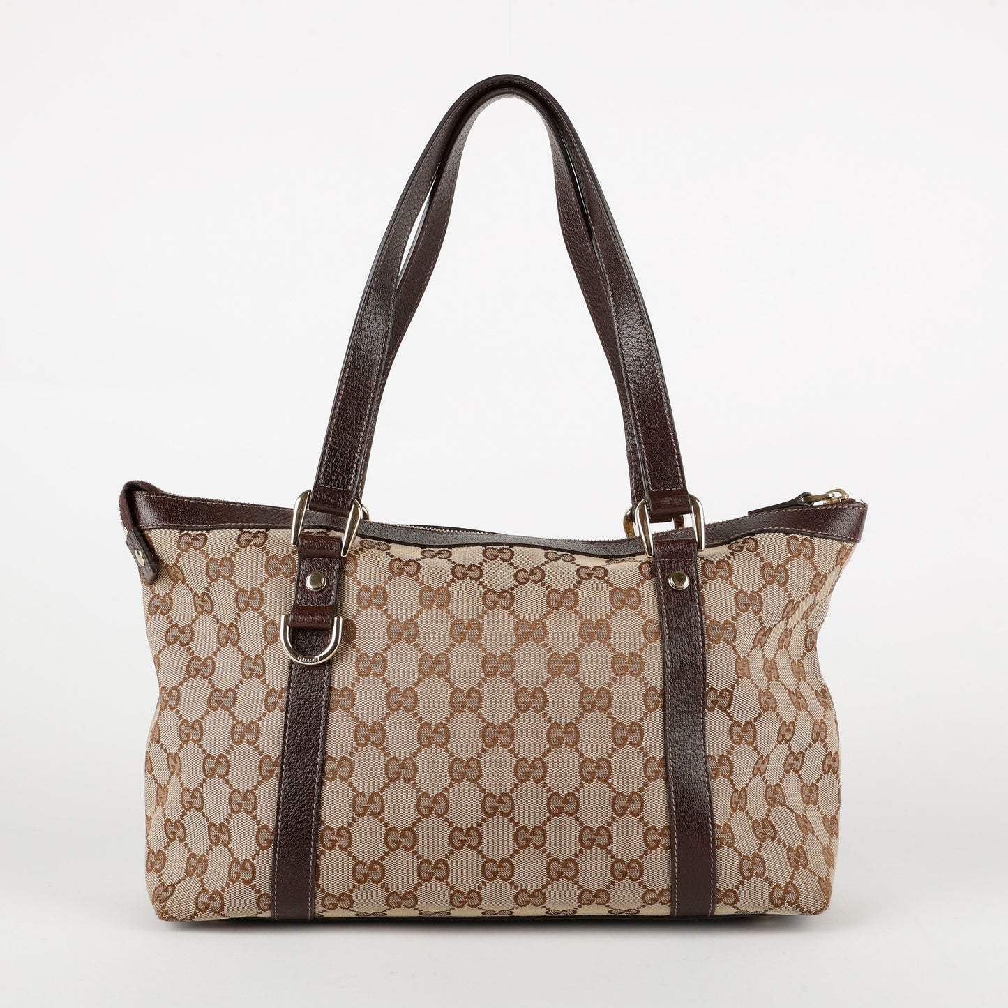Medium Abbey Tote, Canvas/Brown