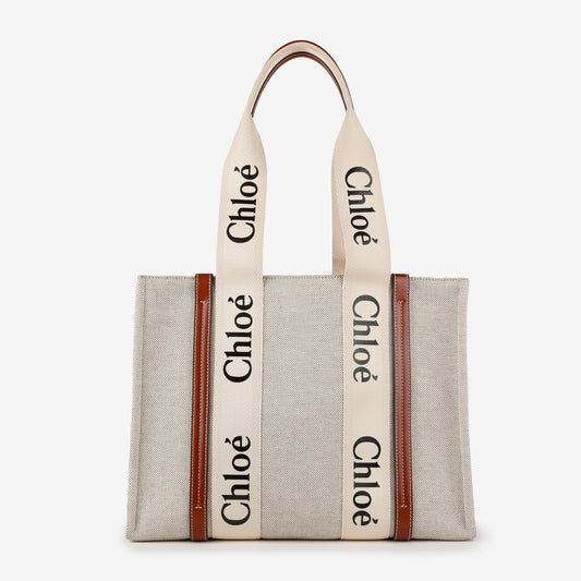 Medium Woody Tote, Beige