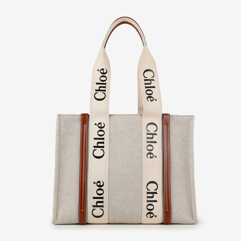 Medium Woody Tote, Beige