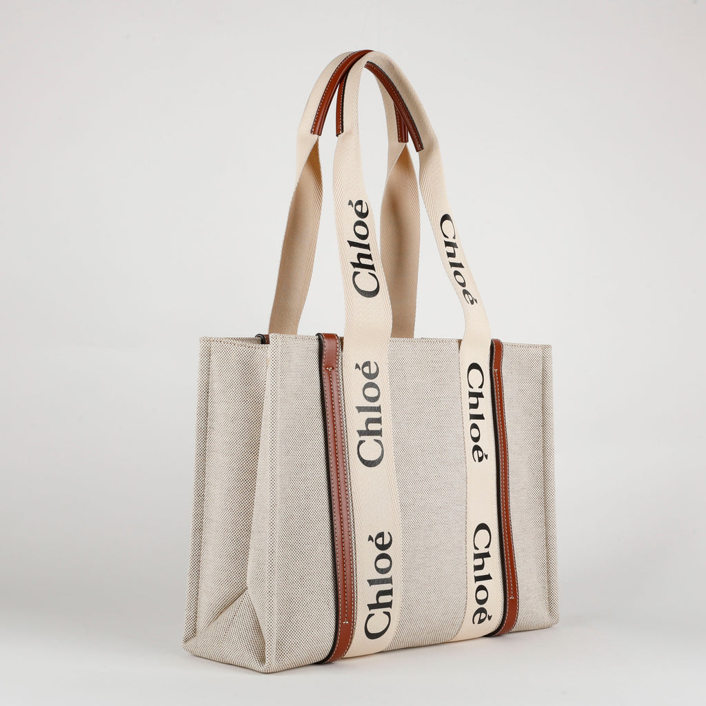 Medium Woody Tote, Beige