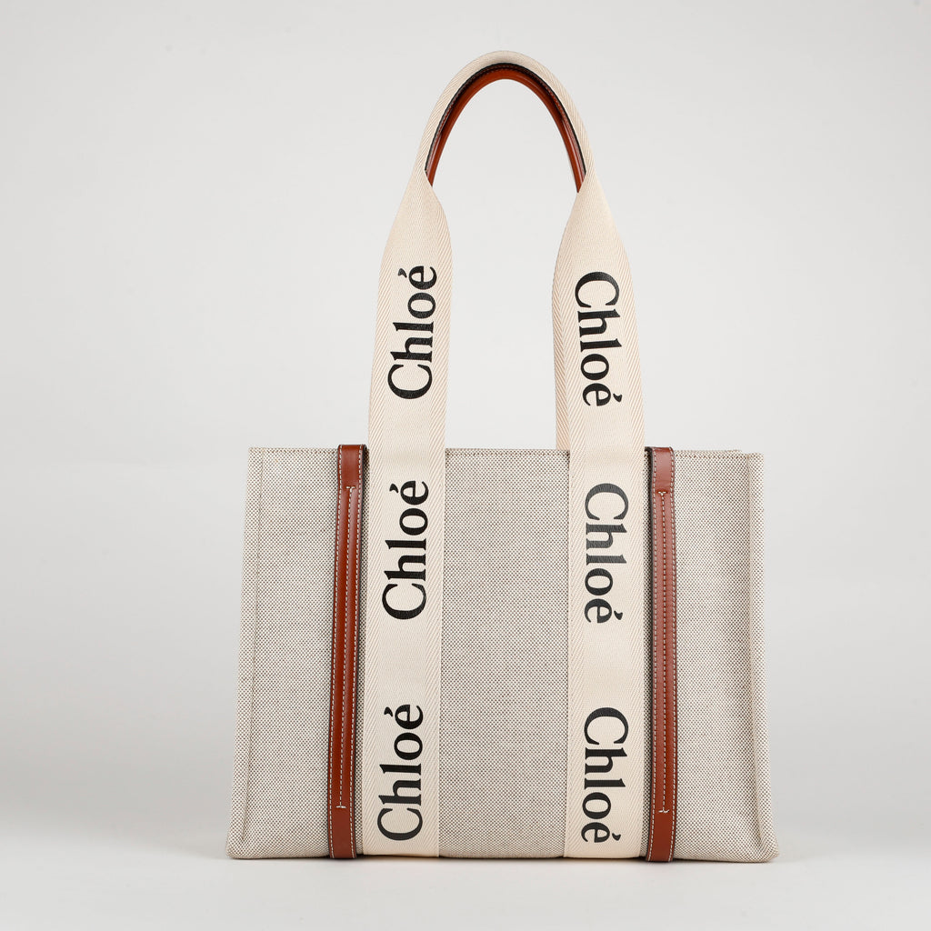 Medium Woody Tote, Beige