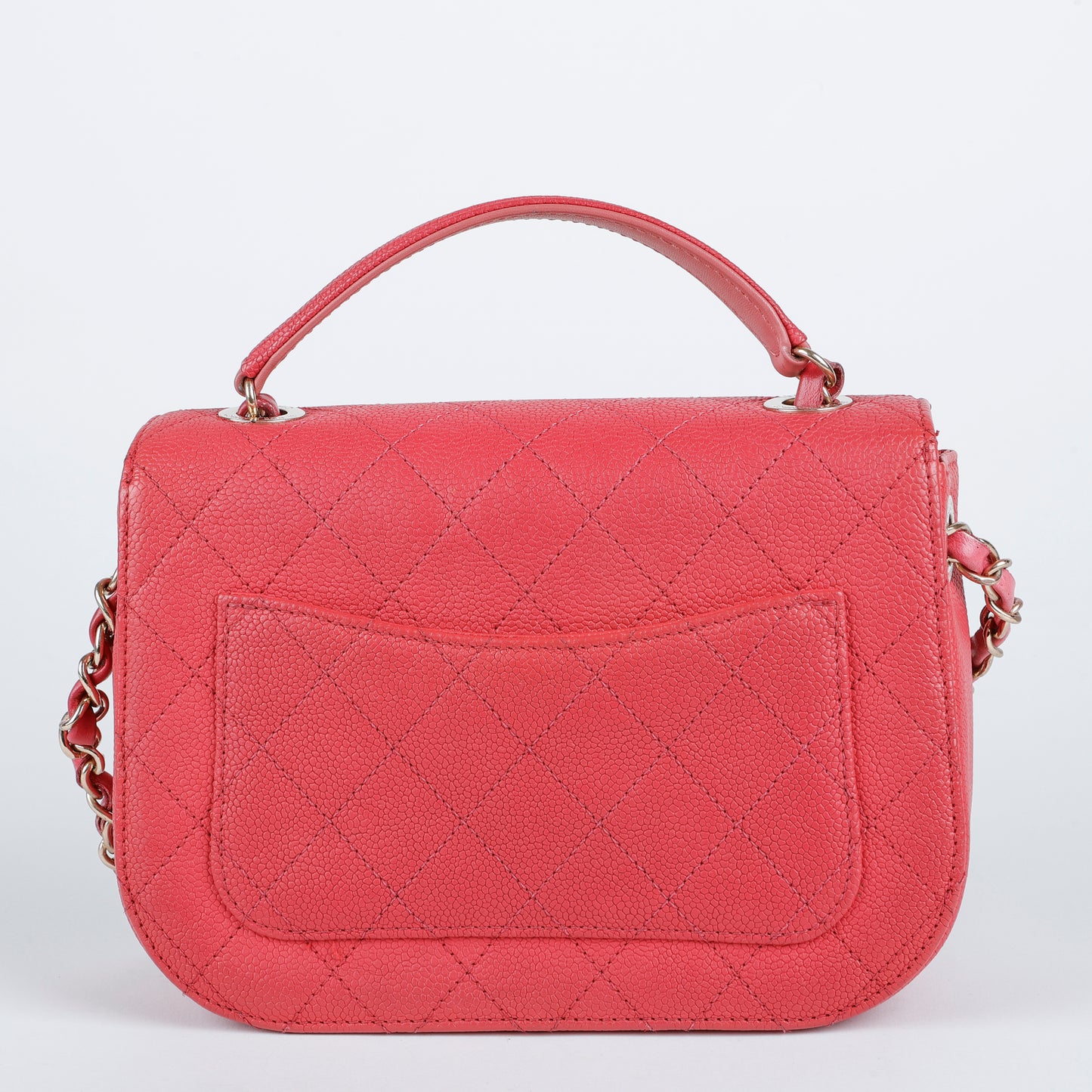 Small Cuba Top Handle Flap, Pink Caviar