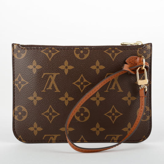Pochette Wristlet PM, Monogram Brown