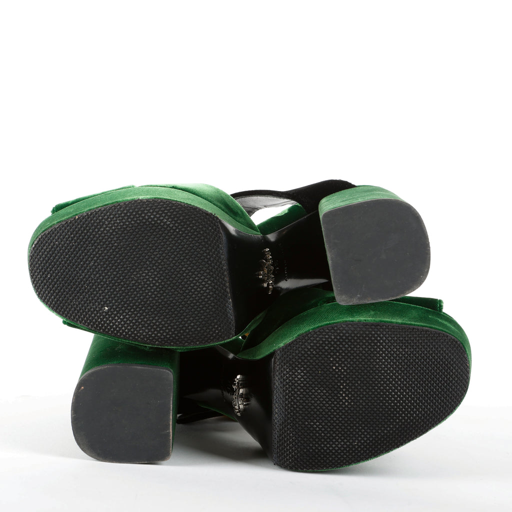 Velvet Platform Sandal