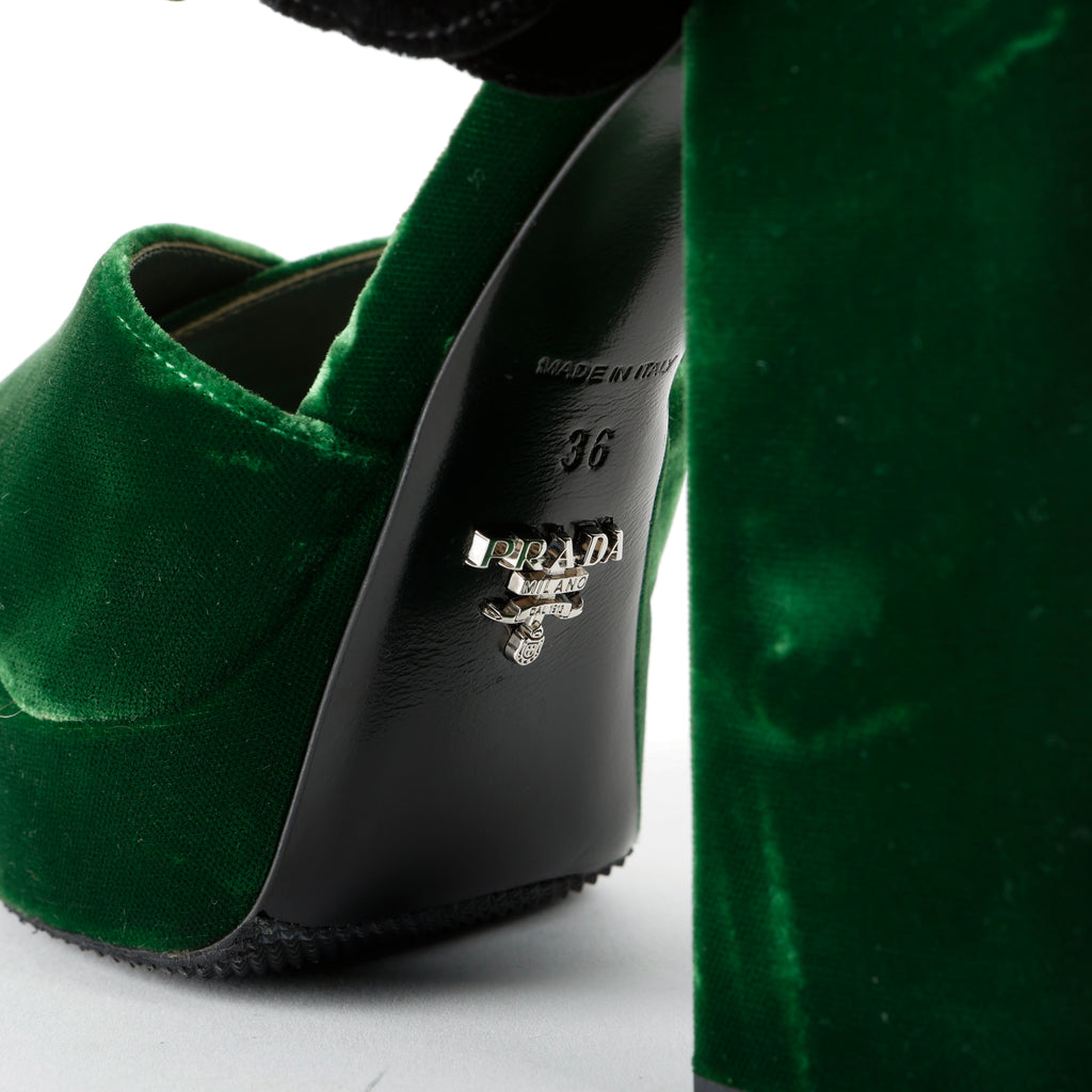 Velvet Platform Sandal