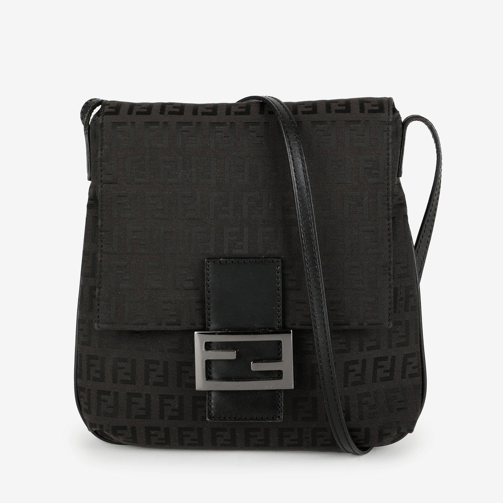 Zucca Canvas Crossbody, Black