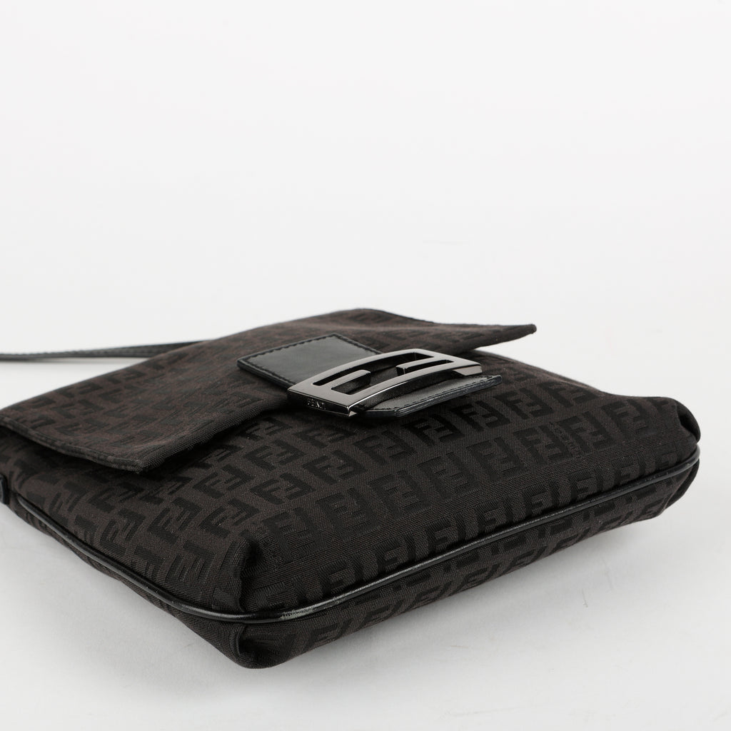 Zucca Canvas Crossbody, Black