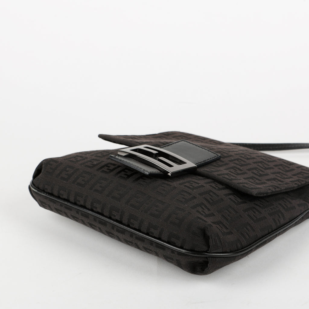 Zucca Canvas Crossbody, Black