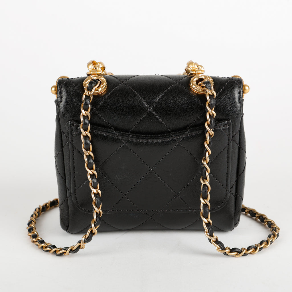Mini My Crush Bag, Black Lambskin Aged Gold Hardware