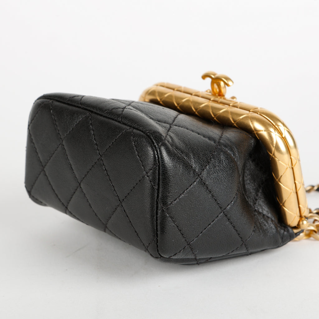 Mini My Crush Bag, Black Lambskin Aged Gold Hardware
