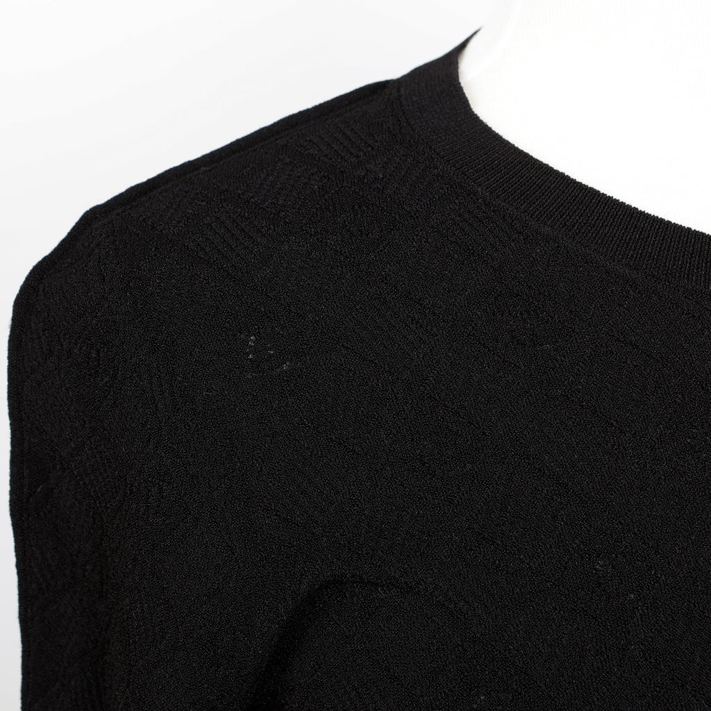 Black Cardigan CC Silver Crystal Buttons (Size 36)