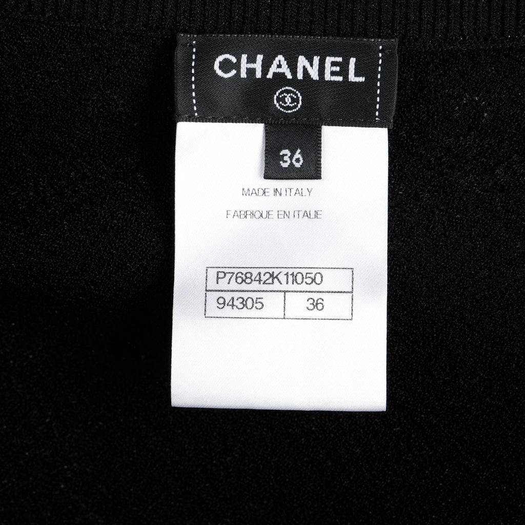 Black Cardigan CC Silver Crystal Buttons (Size 36)