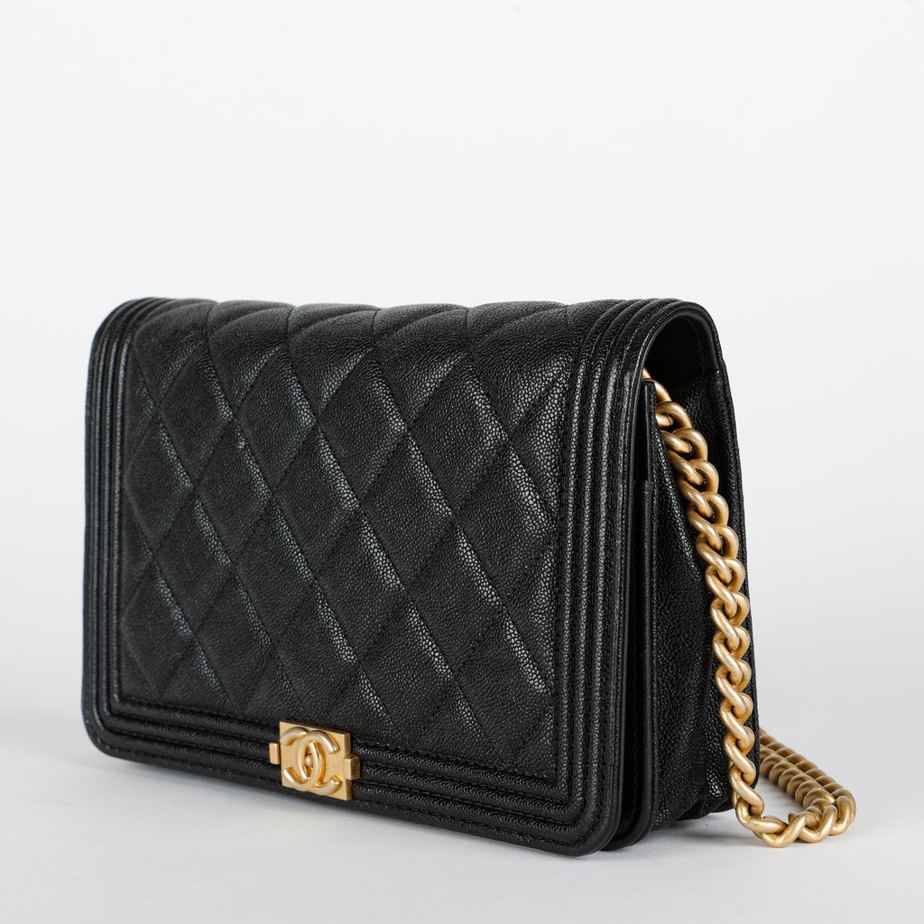 Boy Wallet On Chain, Black Caviar GHW 11800