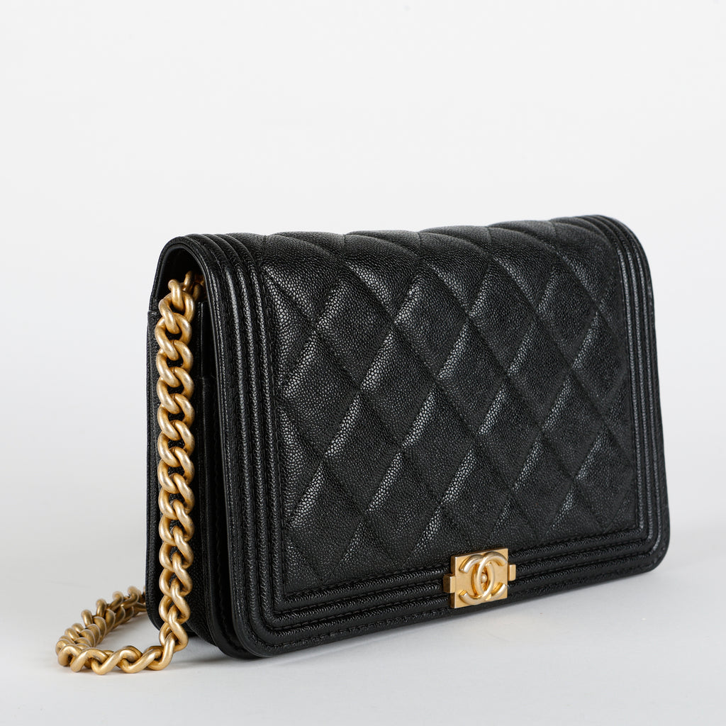 Boy Wallet On Chain, Black Caviar GHW 11800