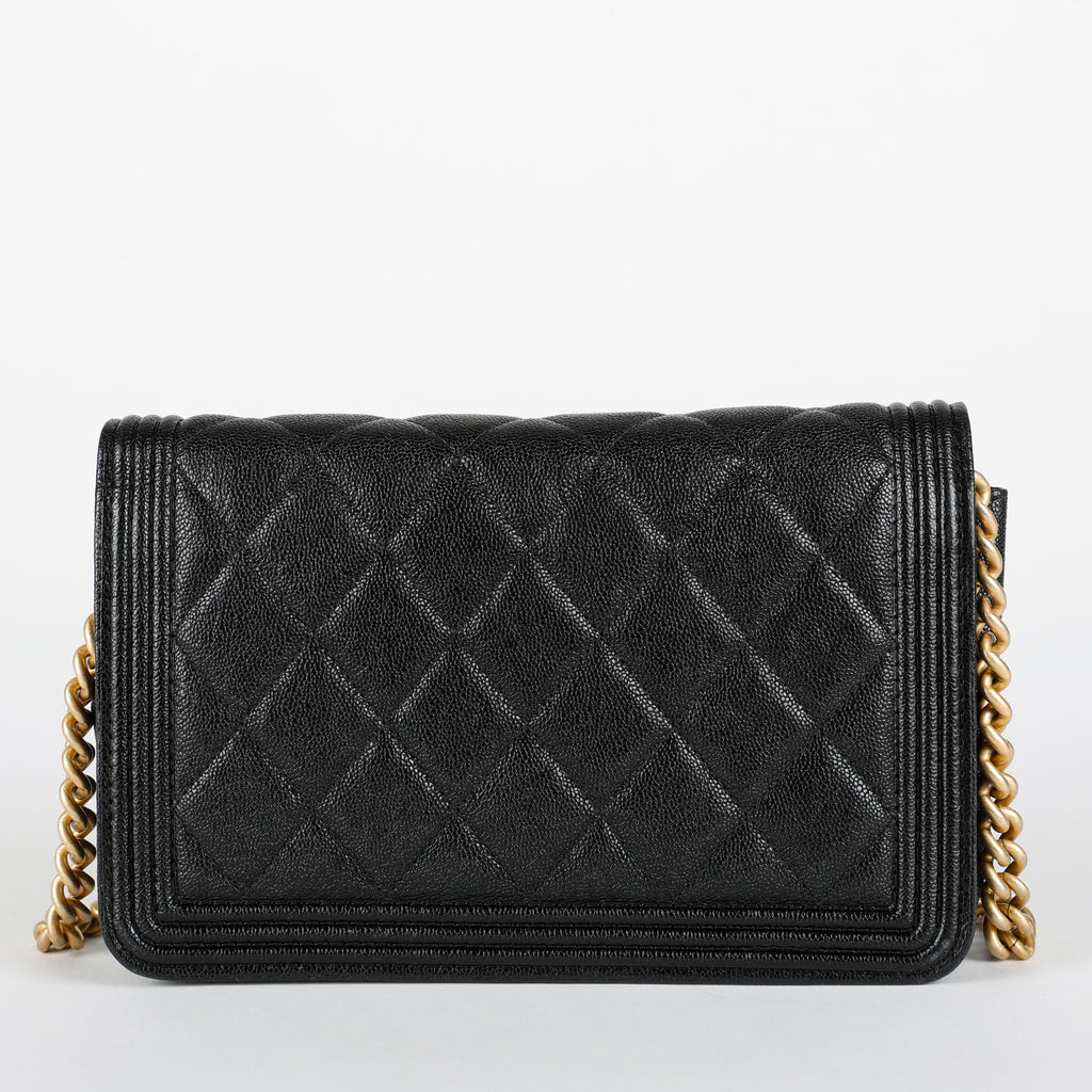 Boy Wallet On Chain, Black Caviar GHW 11800