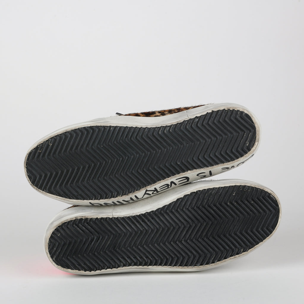 Super Star Platinum, Cheetah/Pink/Silver Star (Size 38)