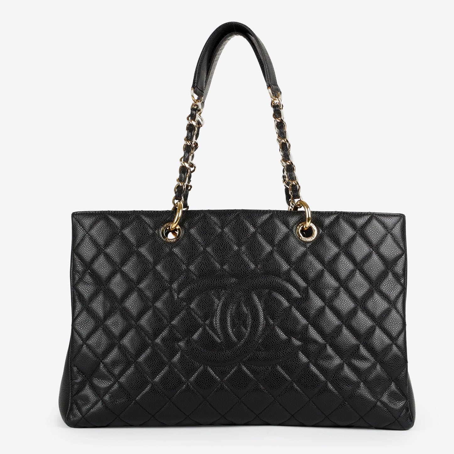 Grand Shopping Tote XL Black Caviar Gold Hardware