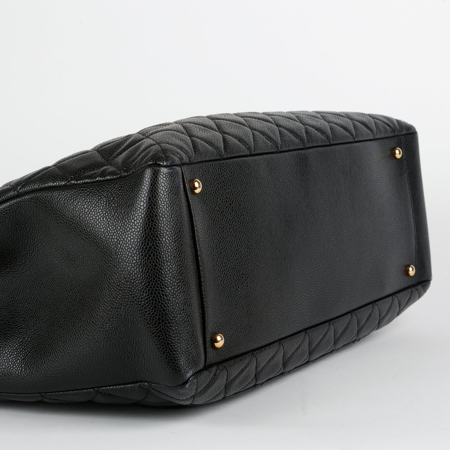 Grand Shopping Tote XL Black Caviar Gold Hardware