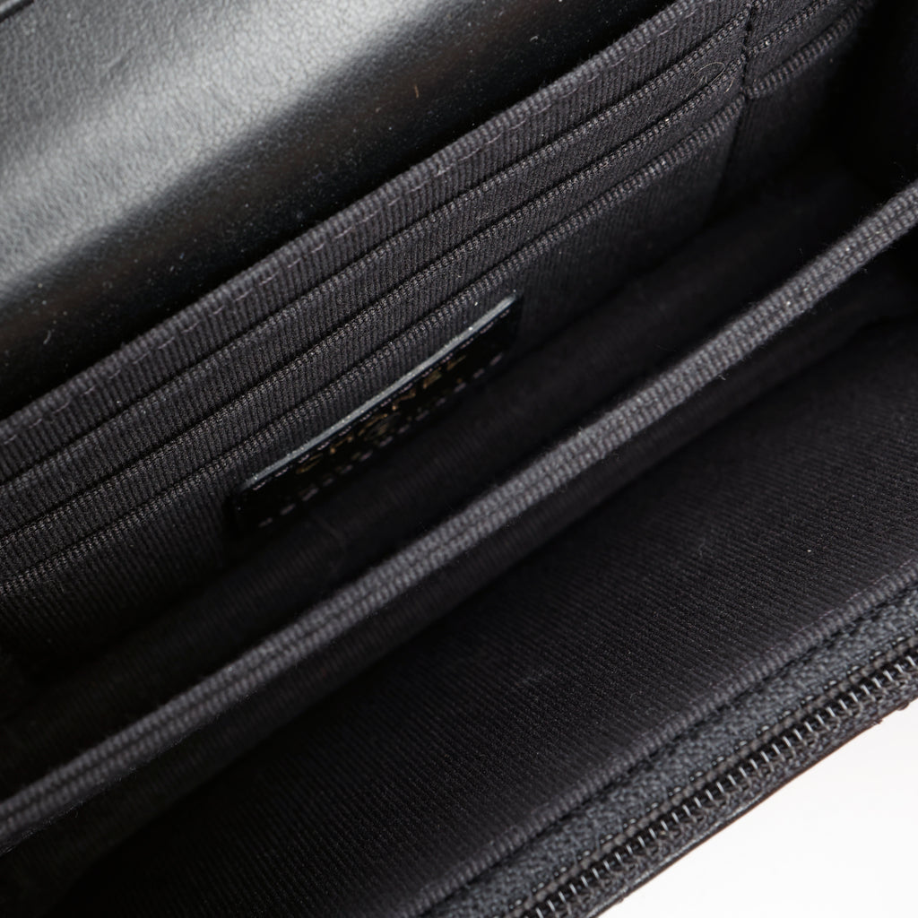 Mini Pearl Wallet On Chain, Black 11890