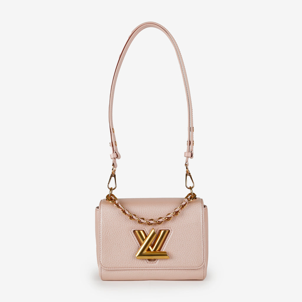 Twist PM, Iridescent Pink Calfskin Gold Hardware