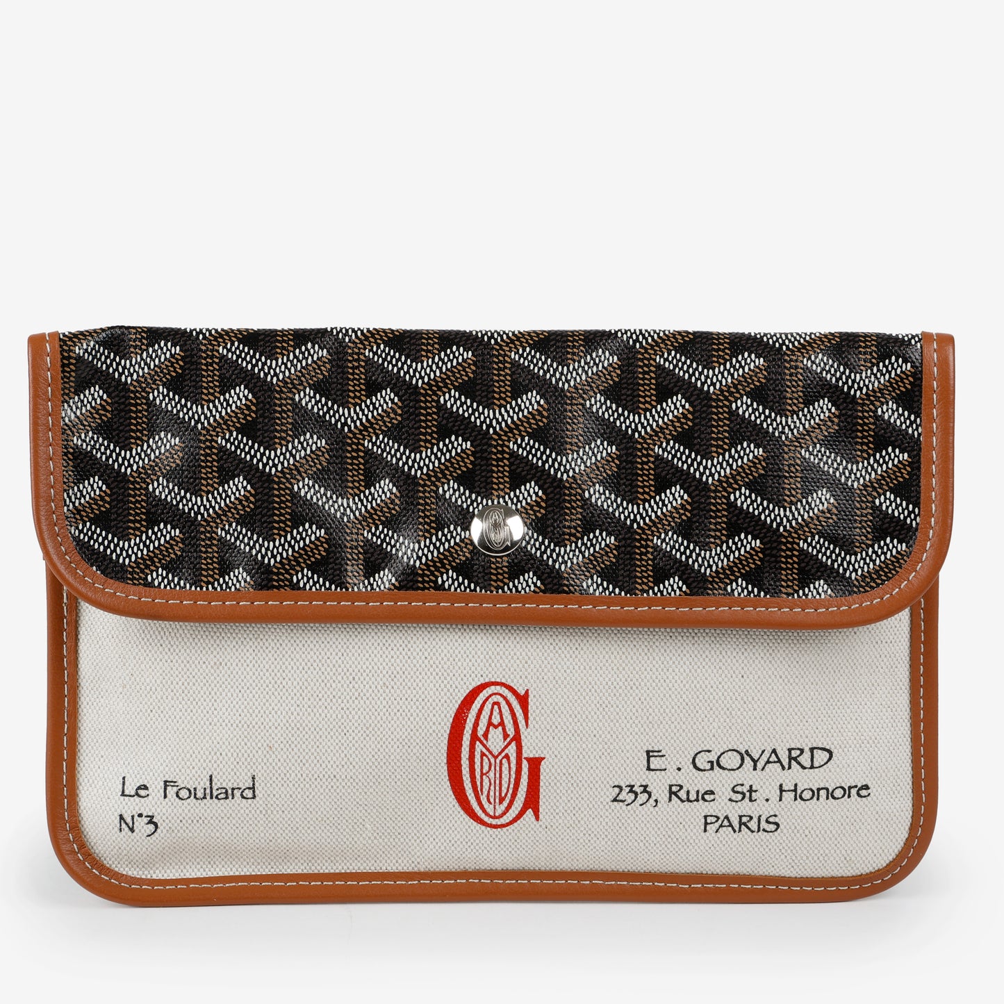 Monogram Canvas Pouch Black Brown