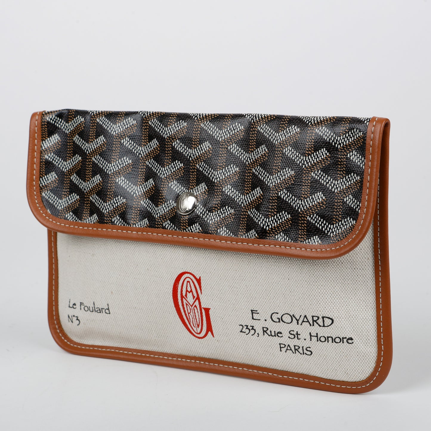 Monogram Canvas Pouch Black Brown