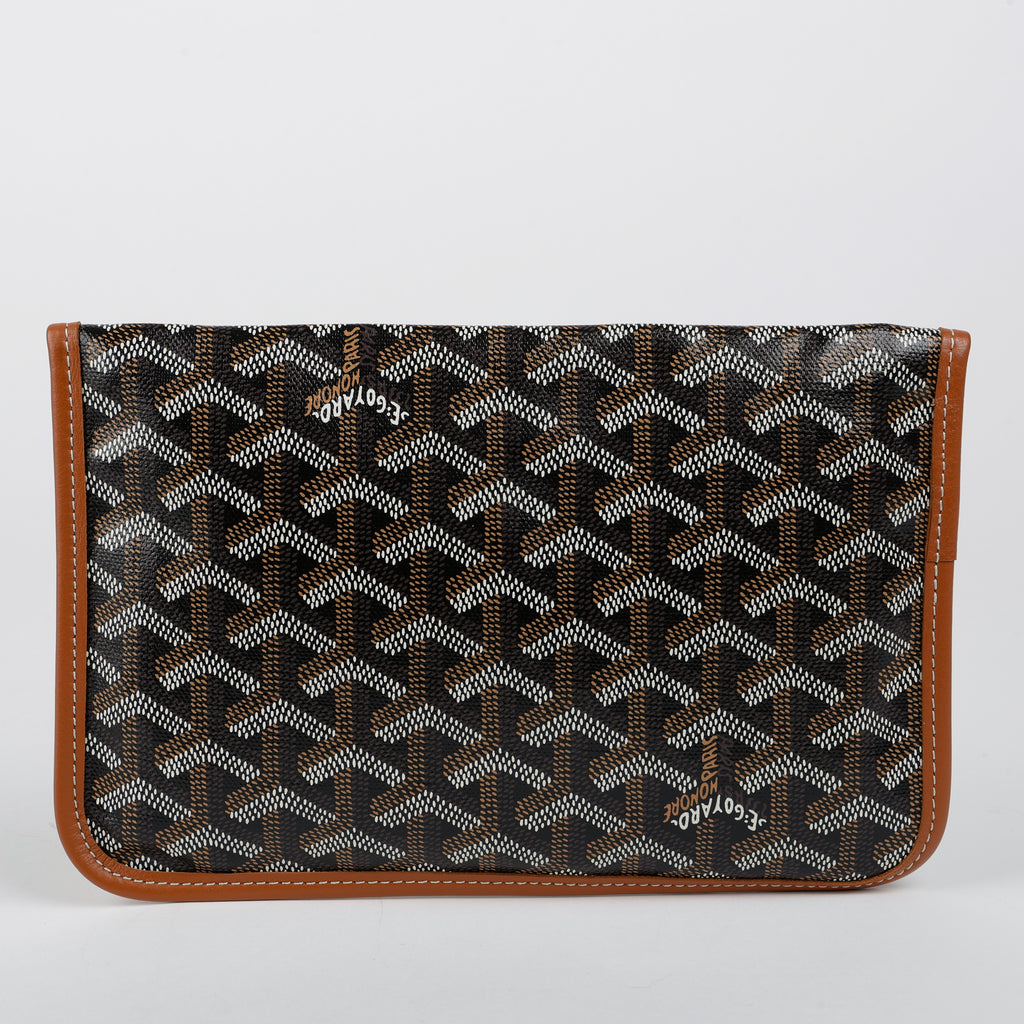 Monogram Canvas Pouch Black Brown