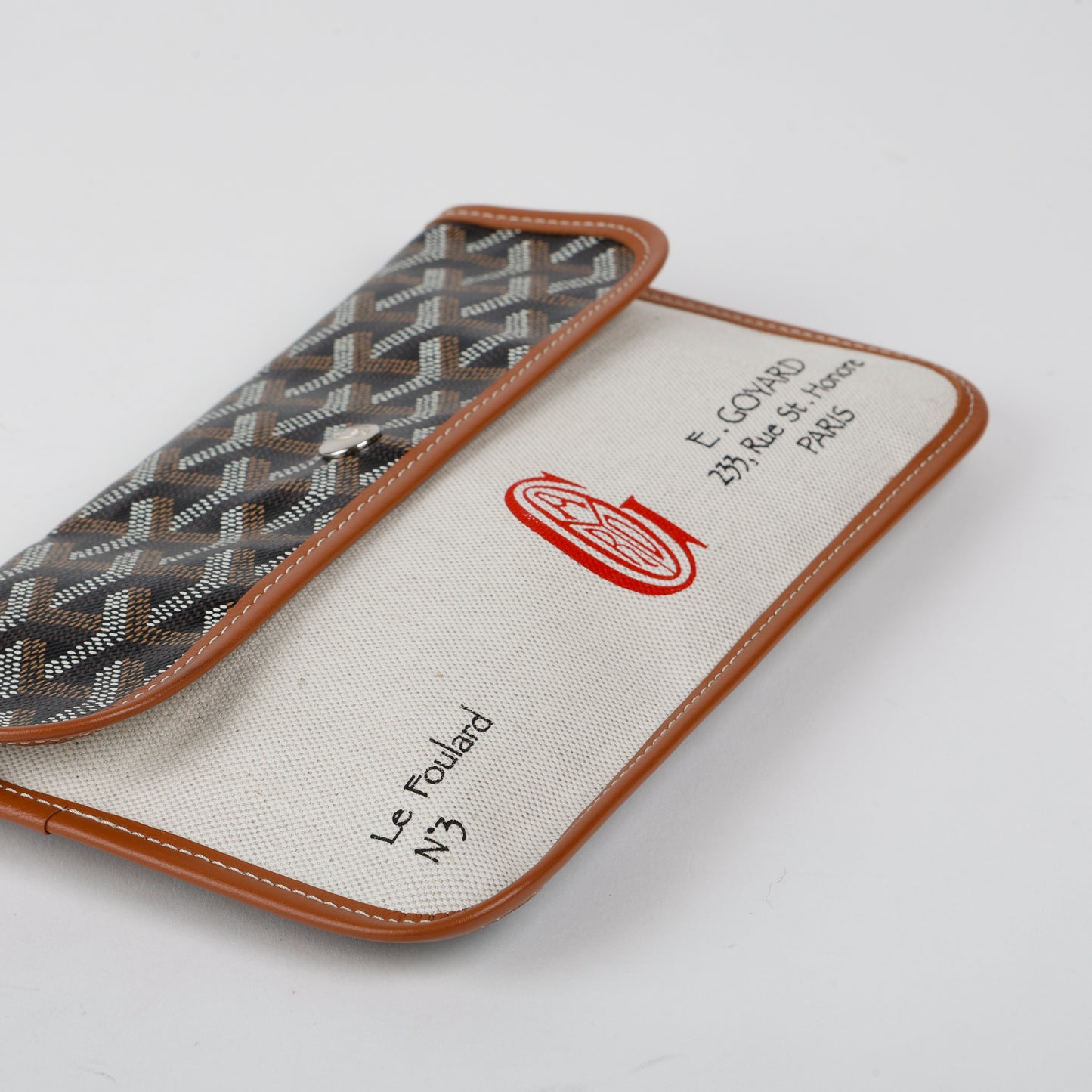 Monogram Canvas Pouch Black Brown