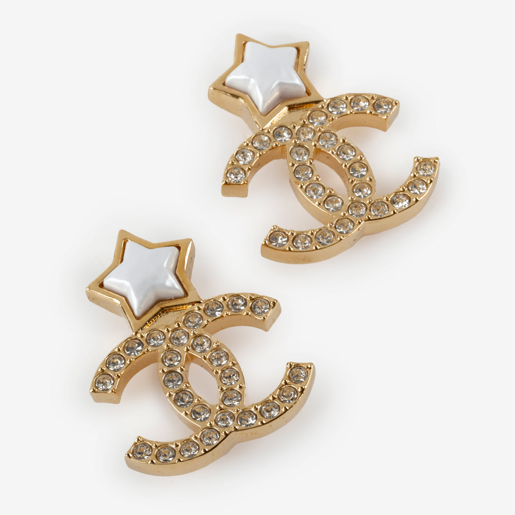 Gold Star CC Earrings