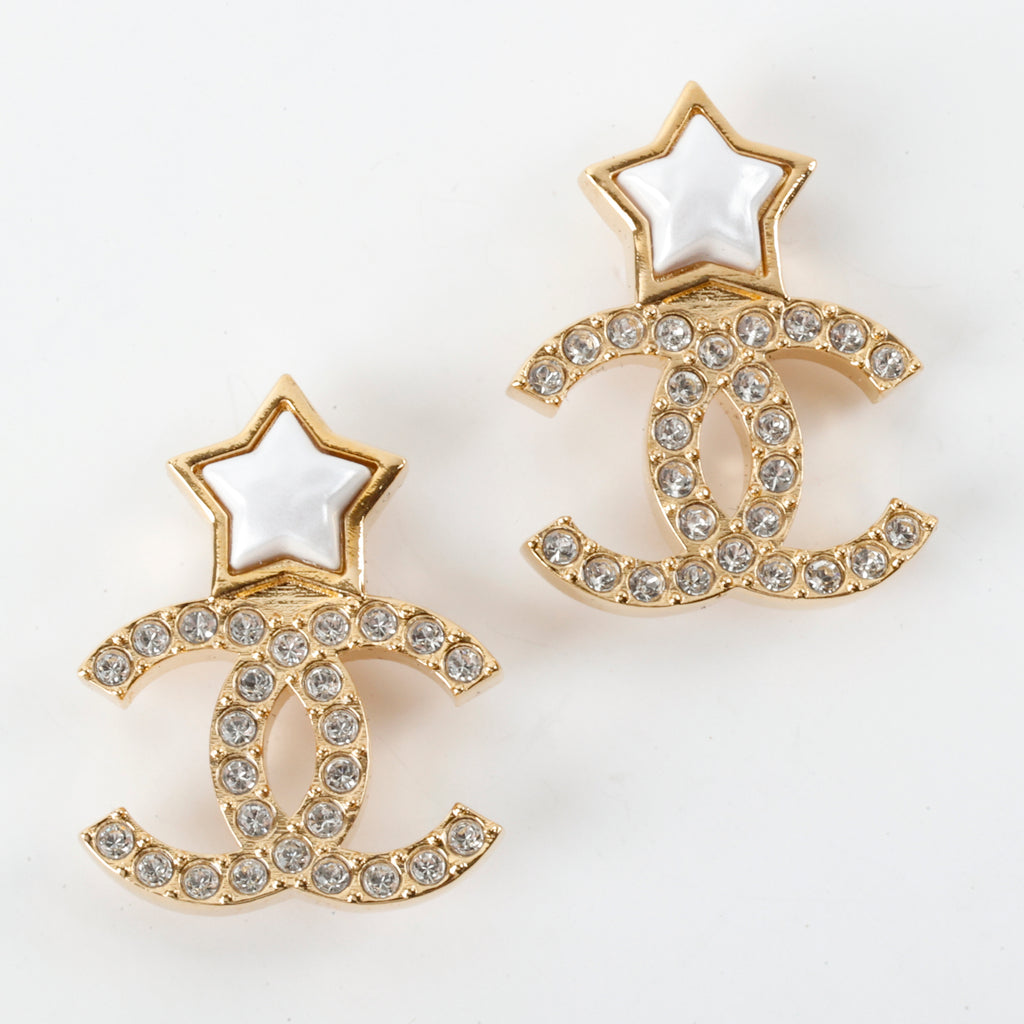 Gold Star CC Earrings