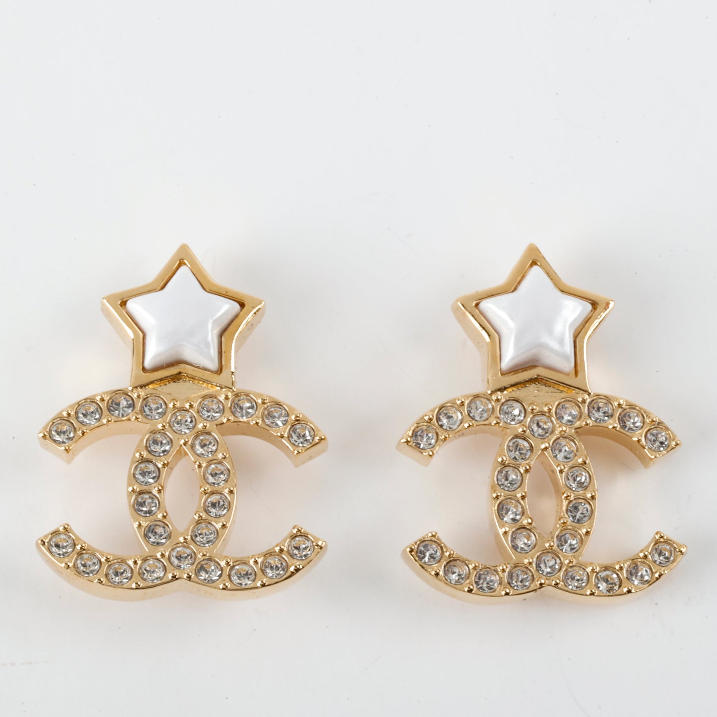 Gold Star CC Earrings