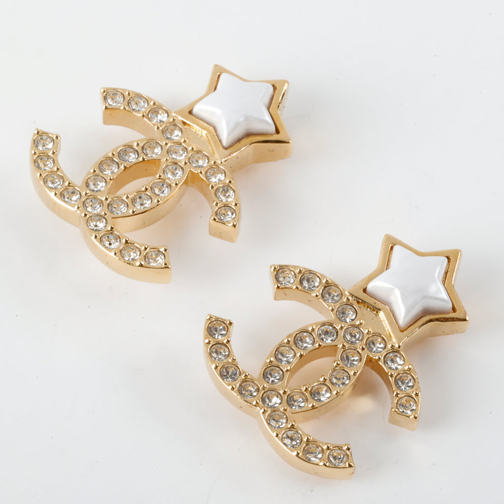 Gold Star CC Earrings
