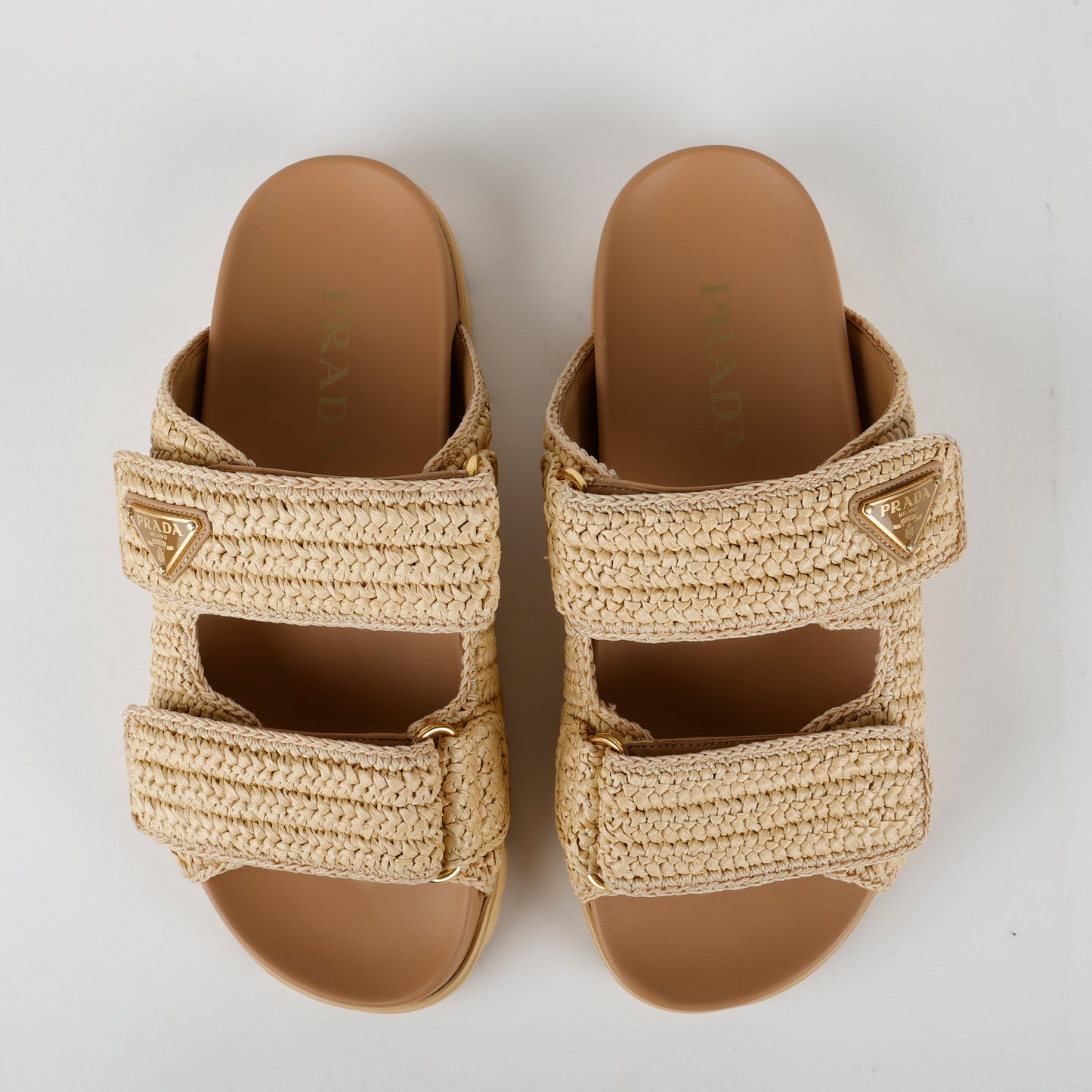 Fussbett Raffia Buckle Slides