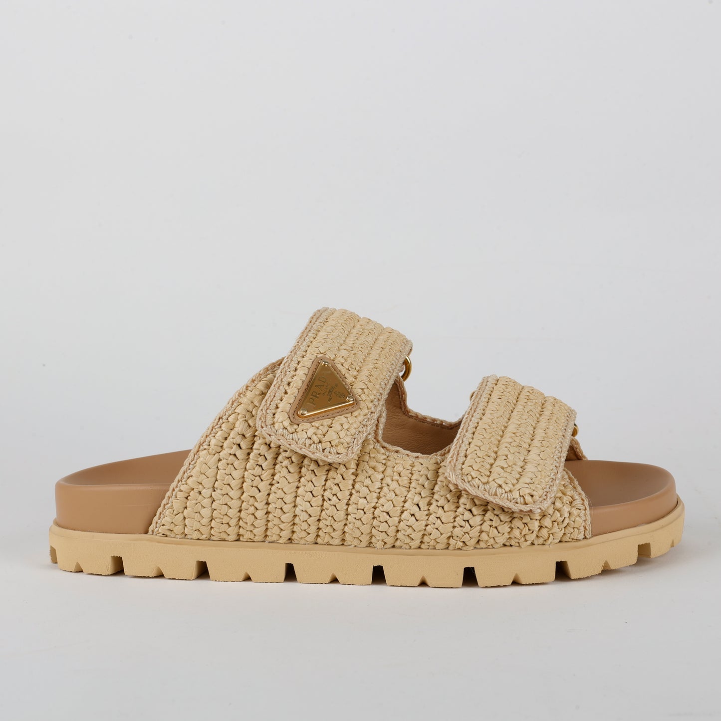 Fussbett Raffia Buckle Slides