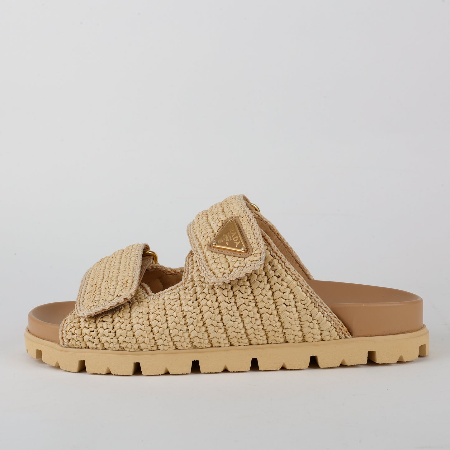 Fussbett Raffia Buckle Slides