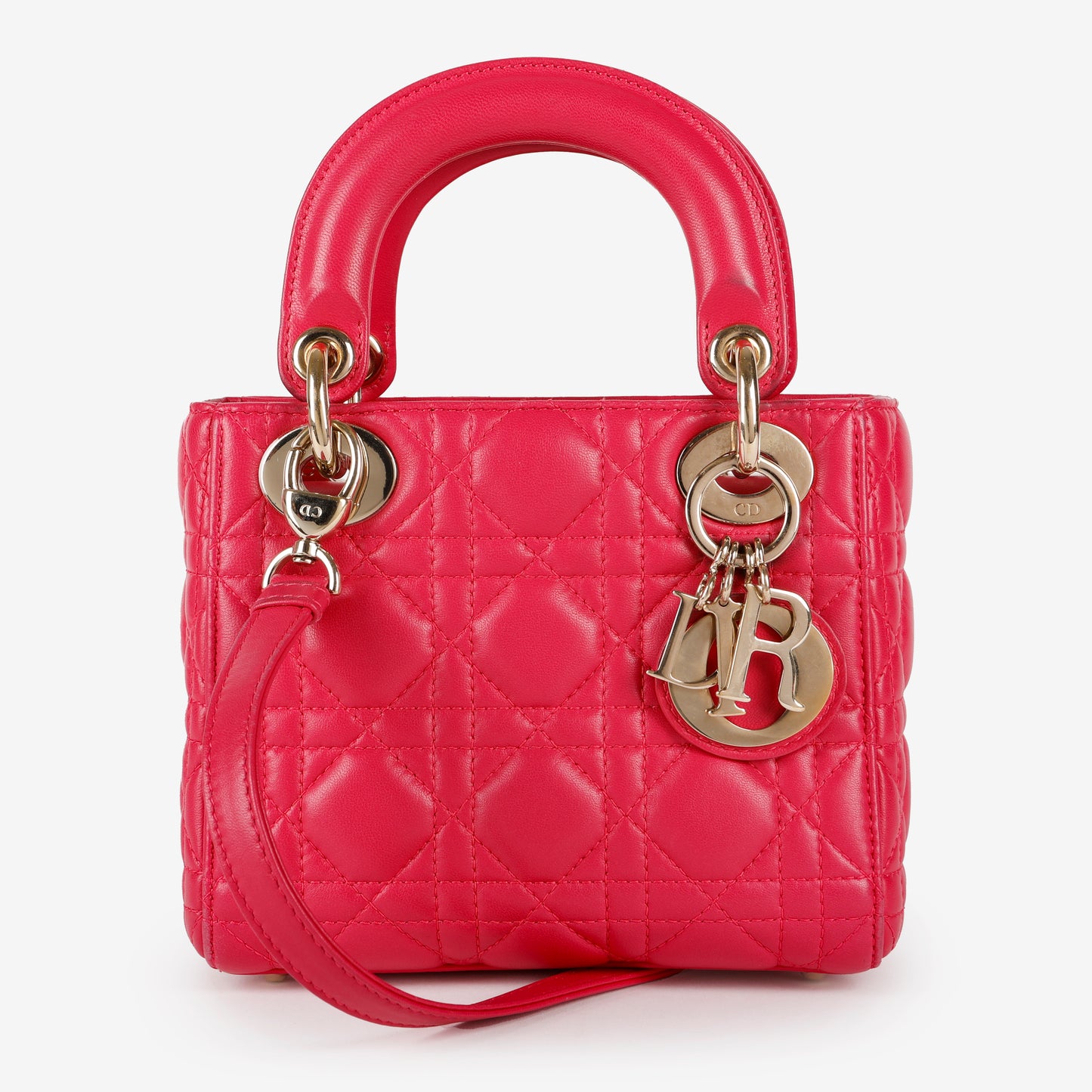 Mini Lady Dior, Fuschia Lambskin