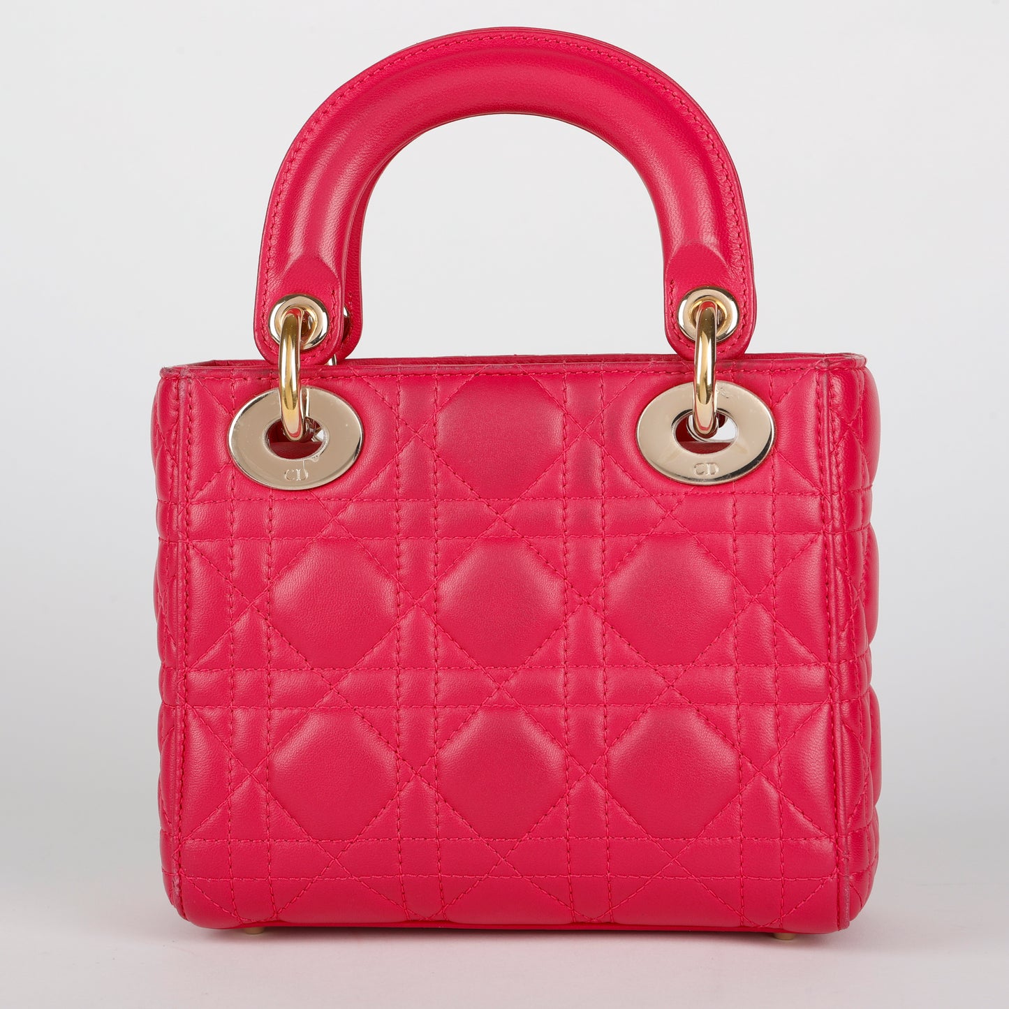 Mini Lady Dior, Fuschia Lambskin