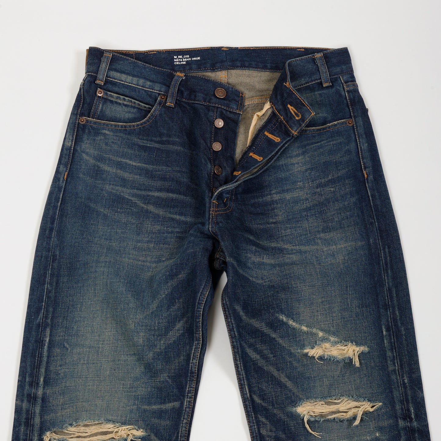 Kurt Rigid Denim Jeans, Blue Marble (Size 30)