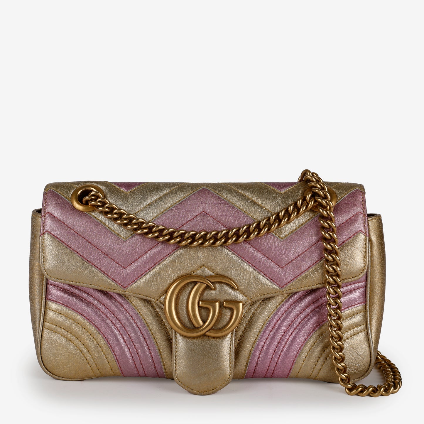 Small Marmont Bag, Purple Gold