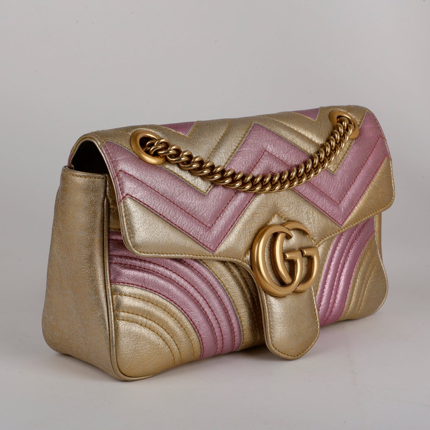 Small Marmont Bag, Purple Gold