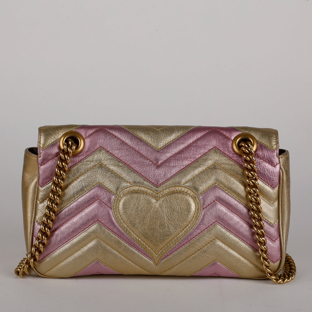 Small Marmont Bag, Purple Gold