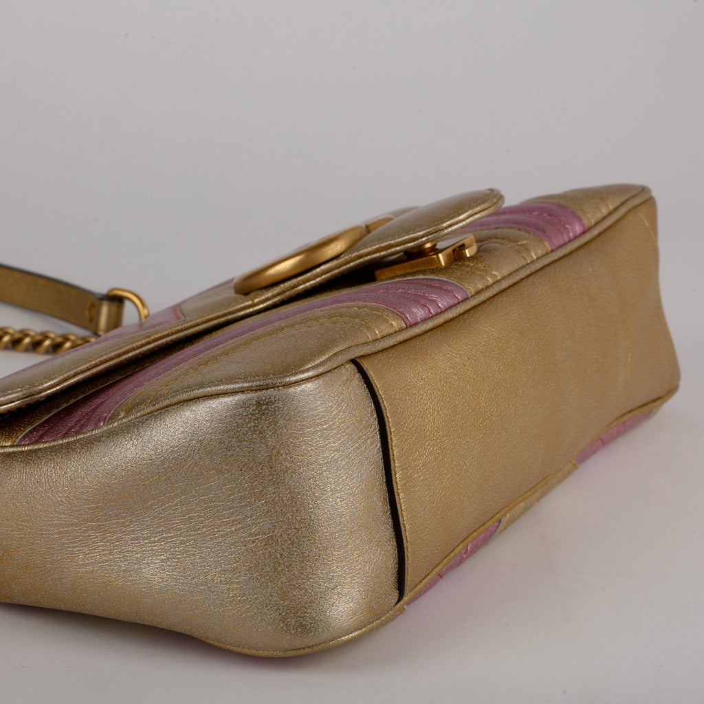 Small Marmont Bag, Purple Gold