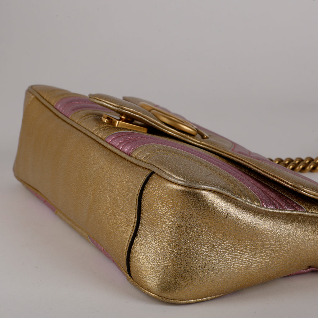 Small Marmont Bag, Purple Gold