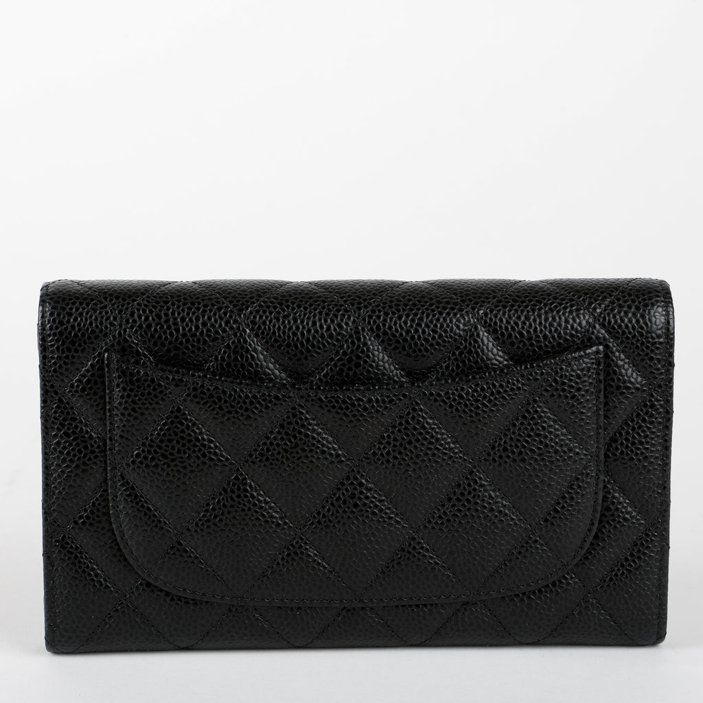 Trifold Wallet Caviar, Black 12364